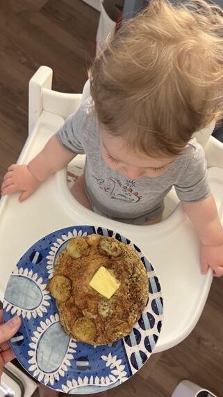 healthy pancake for your toddler, gluten-free, dairy-free